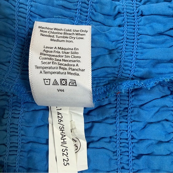 Free Assembly Women's Smocked Cropped Cotton Cami Top Tie Straps XL (16-18) - Picture 8 of 9